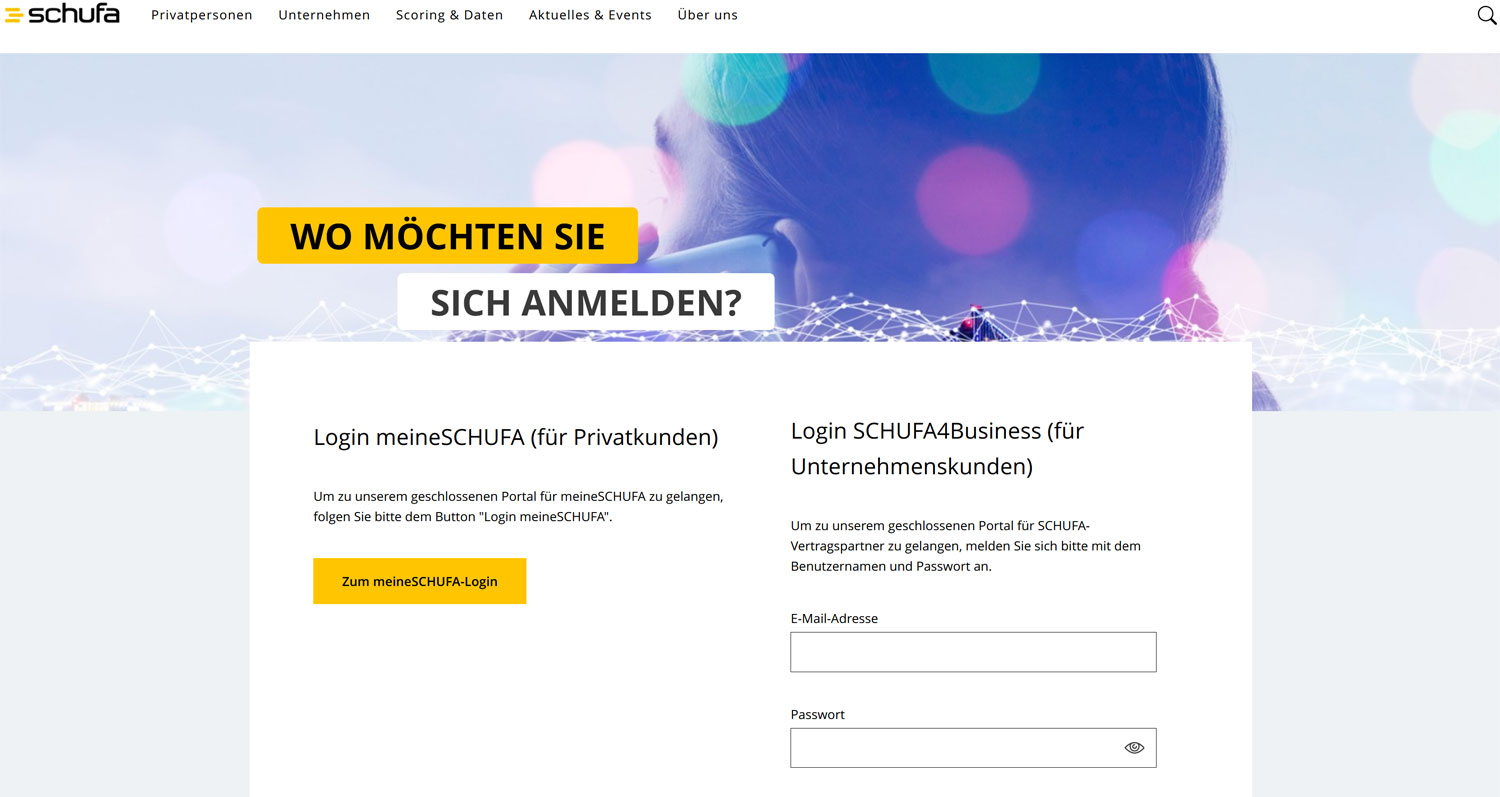 schufa login